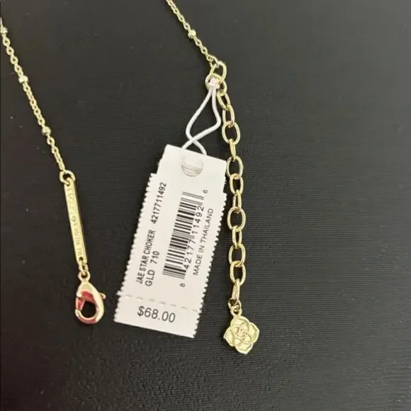 NWOT Kendra Scott Gold Jae Star Choker Necklace - Picture 5 of 12